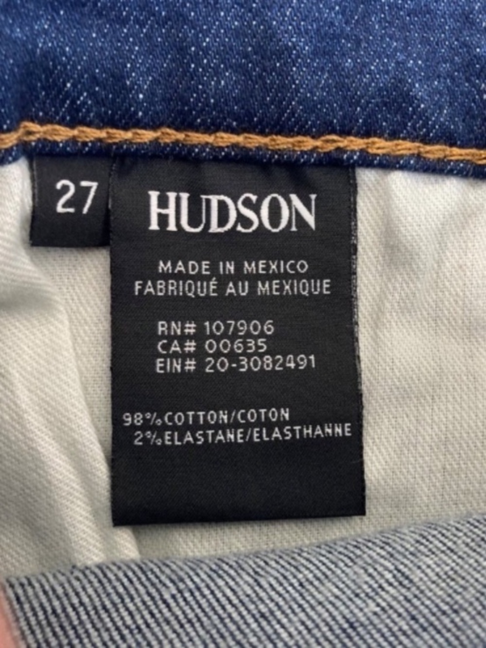 Hudson jean high rise Zoeey deep cuff straight crop jean casual denim size 27 - Picture 11 of 17